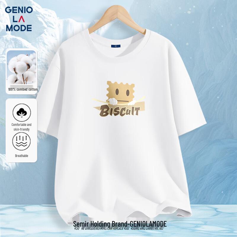 GENIOLAMODE Men s Round Neck Short Sleeve T-shirt XL