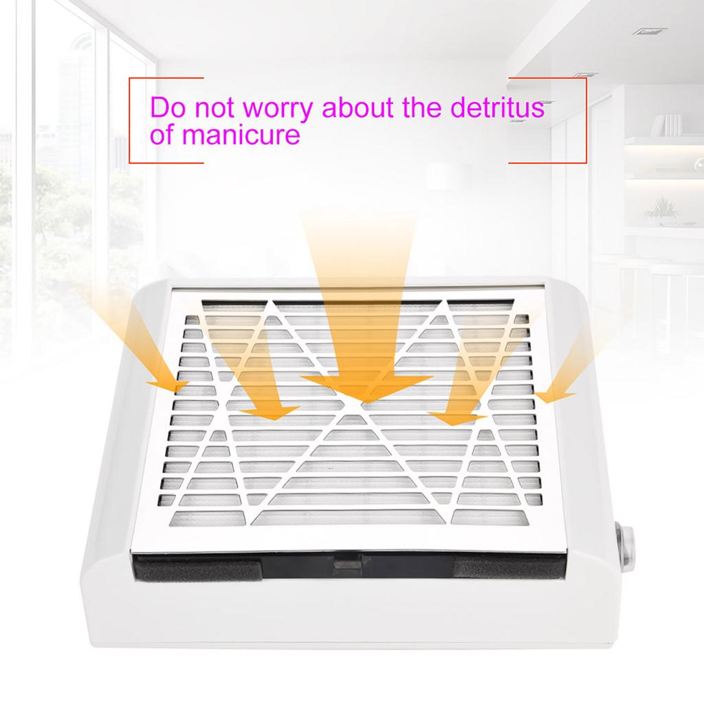 40W Nail Fan Art Salon Suction Dust Collector Acrylic UV Gel Machine Nail Dust Collector