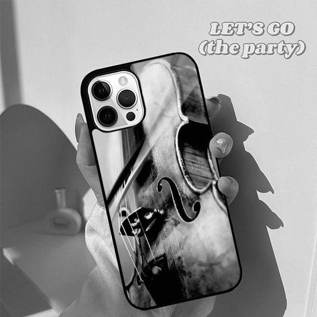 Autumu Guitar Music Black Soft Phone Case Cover for iPhone 17 Air 16 16e 15 12 11 13 14 Pro Max Apple Plus Coque