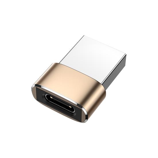

Anti-impact Converter Quick Swap USB Male Transmission Hot to Type-C Female OTG Converter золотистый