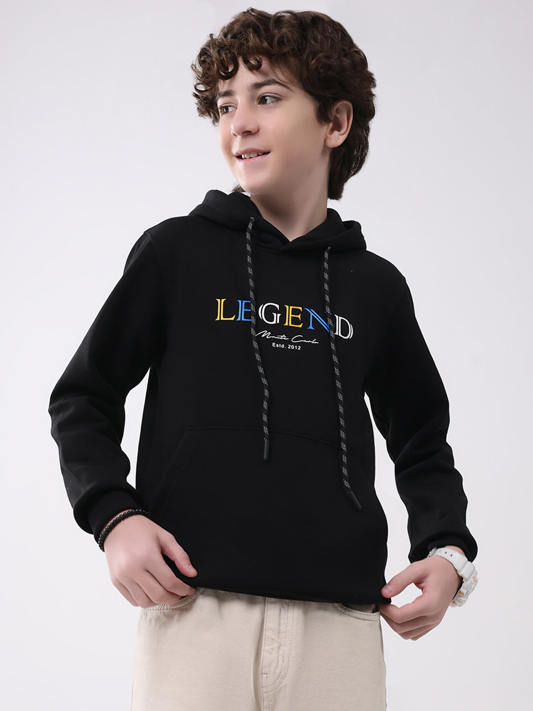 Monte Carlo Boy Regular Fit Black Sweatshirt 4-5 Years