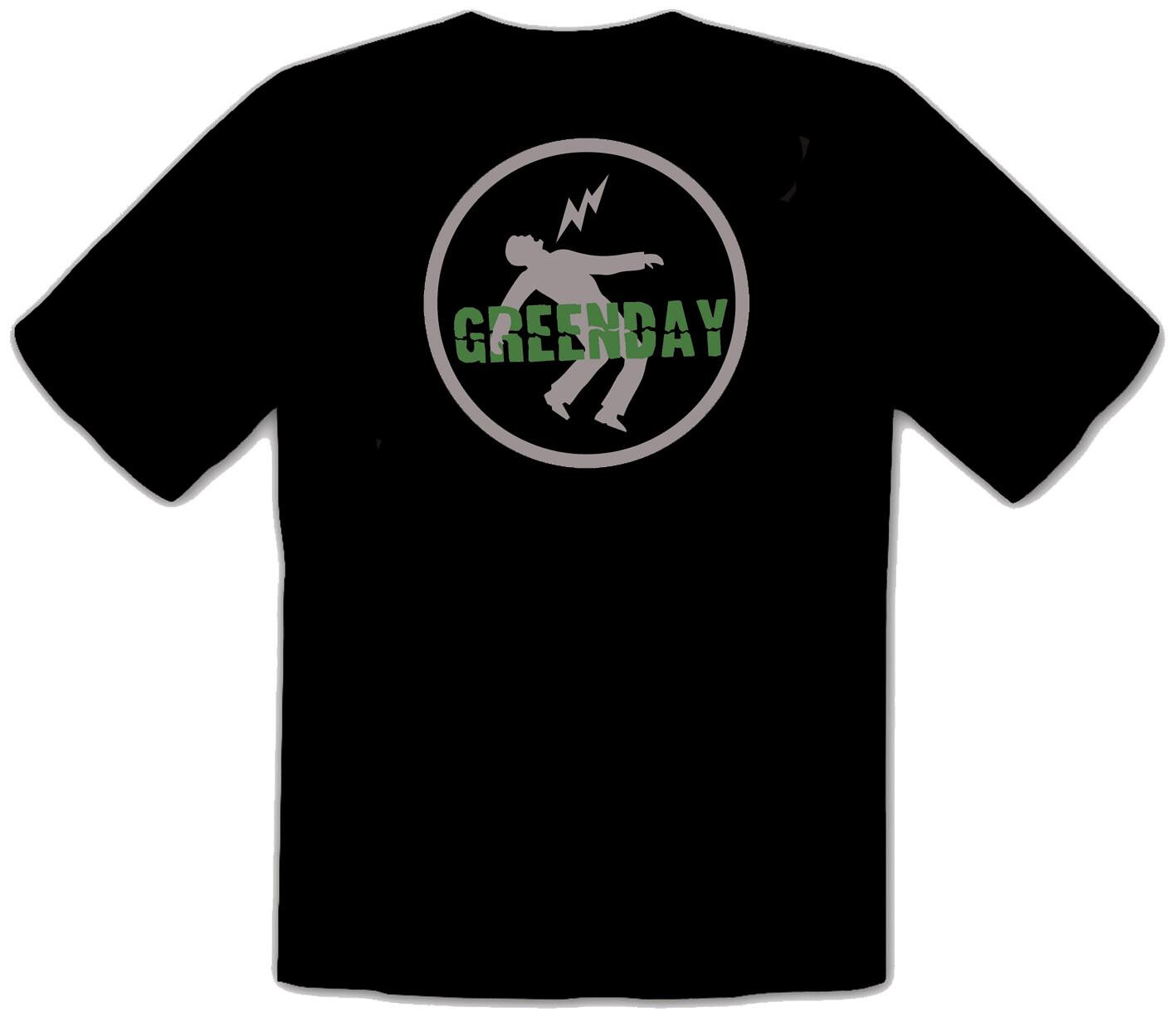 26 Green Day Black Punk Rock Music Fun Logo Black T-Shirt -548- Unisex T-Shirt S
