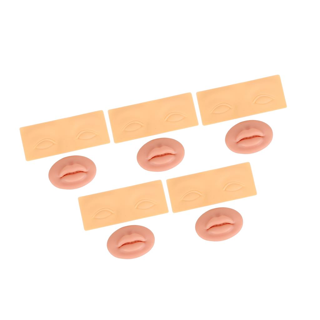 Lips Eyebrow Eyeliner Tattoo Practice Skin Soft Silicone 3D Microblading Practice Skin for Novice