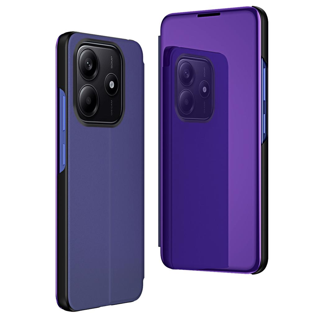 For Xiaomi Redmi Note 14 4G (164.84mm) Etui Visningsvindu Støtte Lær Flip Telefondeksel