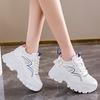 Breathable Mesh Platform Sneakers Women Spring Summer Thick Bottom Vulcanize Shoes Ladies Lace-Up Non-Slip Casual Shoes
