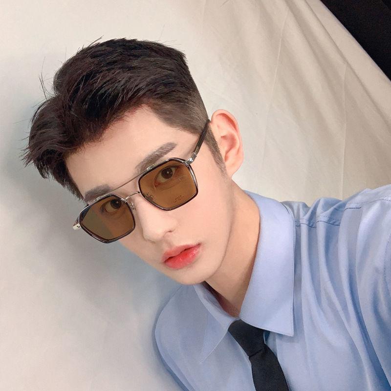 Color-Changing Lenses Scum Gray Glasses Men'S And Women'S Light-Sensitive Automatic Chen Weiting Same Glasses Frame With Myopia Sunglasses