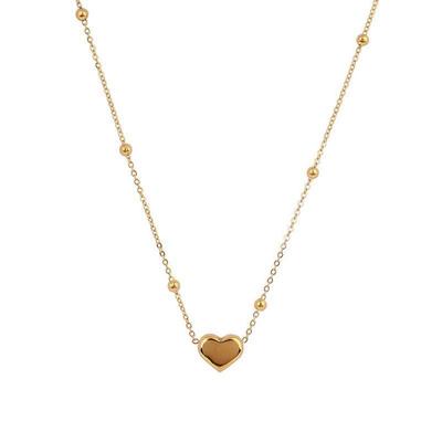 Love Pendant Necklace Bracelets For Women Gold Color Stainless Steel Heart Charm Accessory