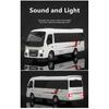 1/32 Toyota Coaster Alloy Luxy Bus Car Model Diecasts Metal Passenger Coach Vehicles Car Model Simulation Sound and Light Kids Toy Gift