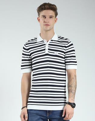 Men's Regular Fit Striped Polo T-Shirt | Half Sleeve | Collared Neck | Casual Wear T Shirt for Men's