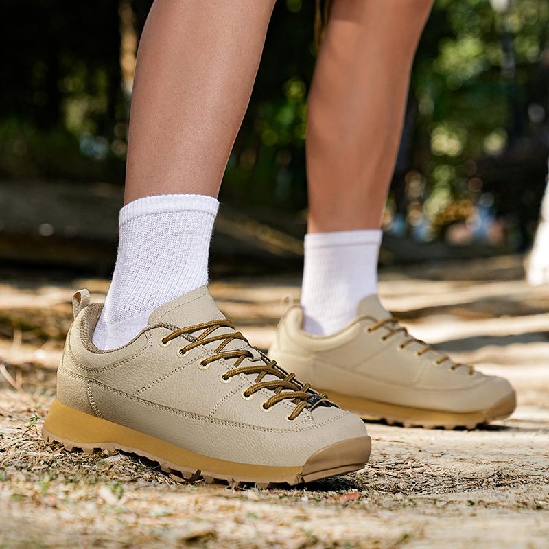 Monaco Low-top Hiking Off-road Shoes Outdoor Camping Shoes Waterproof and Non-slip Hiking Shoes Sports Casual Leather Men's Shoes