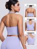 Hochintensitäts-Yoga-BH: Schöner Sport-BH mit gebürstetem Rücken und Neckholder & Laufweste