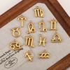 3Pcs Zodiac Charms 18K Gold-Plated Stainless Steel Twelve Constellation Pendants DIY Jewelry Making