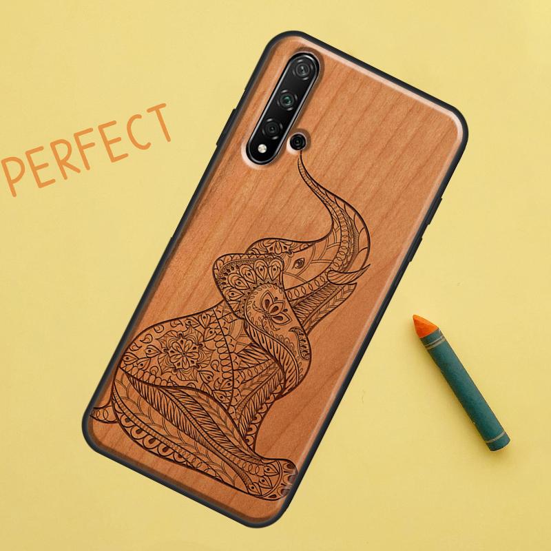 

Turtle Elephant Dragon Wood For Huawei Nova 5T 9 10 SE 7i 8i 11i 12i Y60 Y61 Y70 Y72 Y73 Y90 Y91 P20 P30 P40 Lite Case Huawei Nova 12i