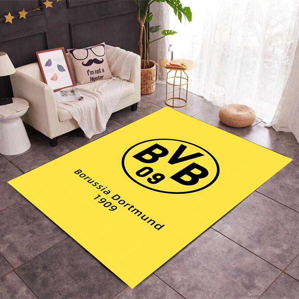 Χαλάκια Αντιολισθητικά με Θέμα Splatter Art - Λογότυπο Bvb 09 - Διακόσμηση Σπιτιού από Πολυεστέρα, Κατάλληλα για Υπνοδωμάτια, Σαλόνια, Εισόδους, Στούντιο και Διακοσμήσεις
