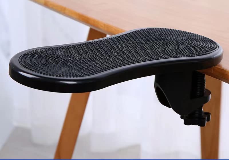 Ergonomic Adjustable Desktop Armrest Desktop Arm Support Extension Rack PU Memory Cotton Panel Black