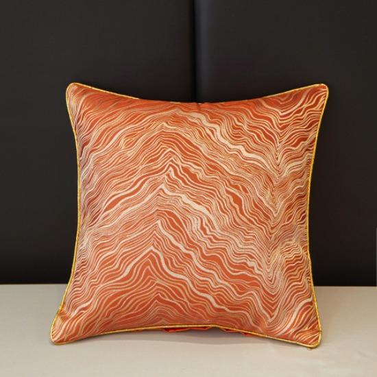 High-precision Jacquard Cushion Pillow Leather Light Luxury High-end Cushion Bedside Pillow
