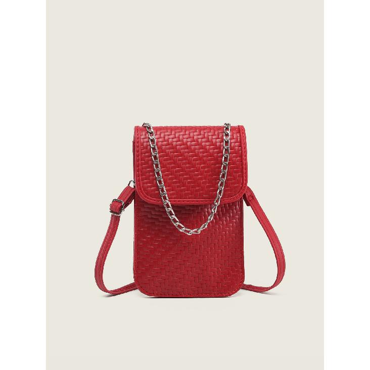 My First Half of My Life, Same Style Bag, Summer Vertical Woven Pattern Mobile Phone Bag, Small Shoulder Messenger Bag