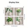 Watercolor Simulation Turtle Back Leaf Cactus Potted Green Plant Wall Stickers for Bedroom Living Room Decoration Wall Decals