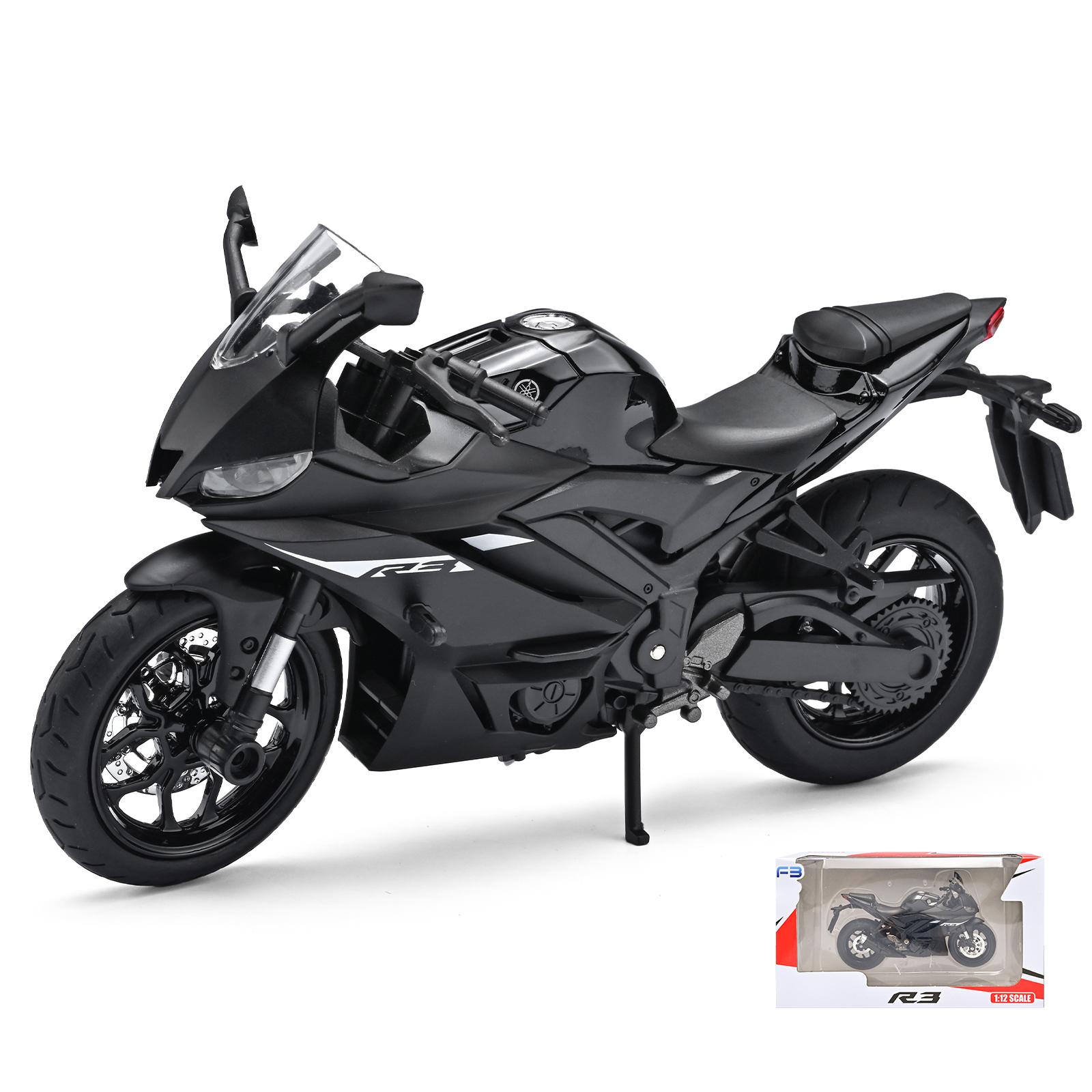 

1:12 Yamaha YZF R3 Sports Motorcycle Alloy Metal Diecast Model Racing Motorcycle Sound & Light Collection Hobby Decoration Gifts