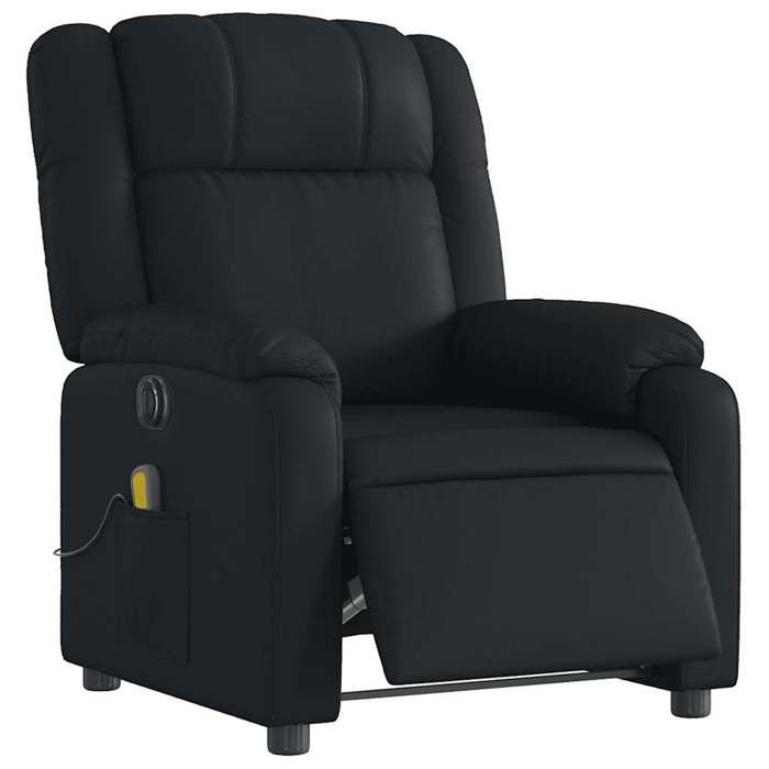 VidaXL Fauteuil de massage inclinable électrique noir similicuir 3205143
