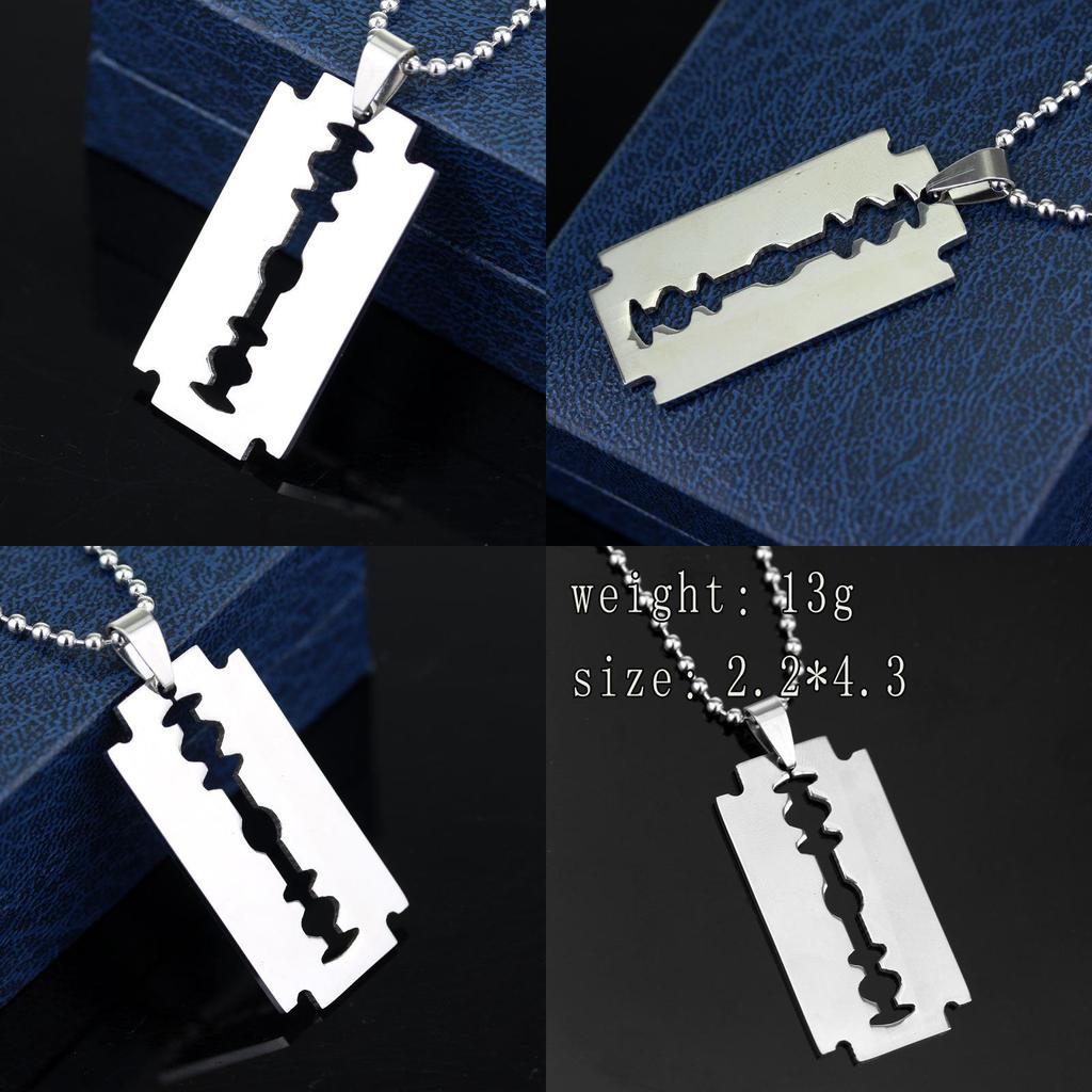 Punk Simple Style Blade Alloy Necklace With Pendant For Party And Employee Gifts