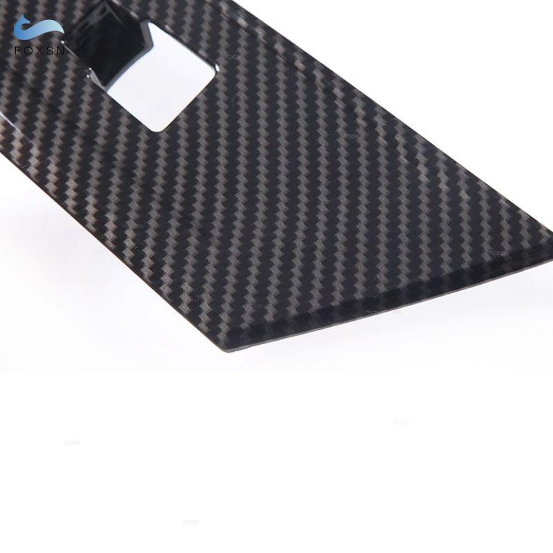 ABS Kolfibertextur Bil Innerdörr Fönsterhissknapp Skyddsram Trim För BMW 4-serie G22 G23 G26     Vänsterstyrd