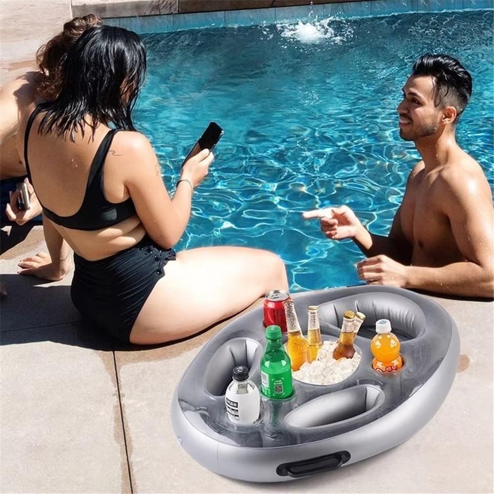 Blow Up Design Inflatable Pool Float PVC Material Floating Bar Tray Swimming Accessory