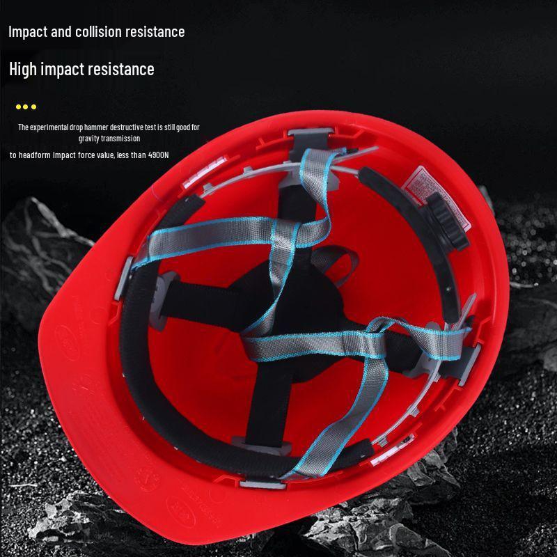 ABS Safety Helmet for Construction and Engineering - Breathable, Thickened, and Printed Design for Electrician Labor Protection.