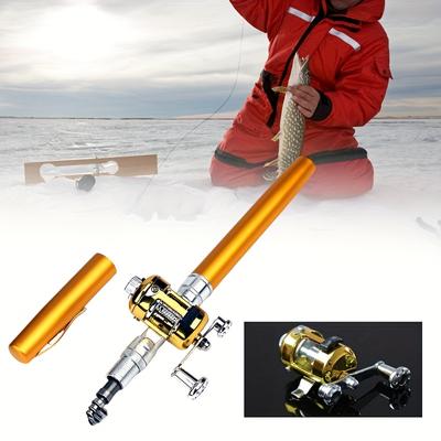 Small Mini Pen Pocket Fishing Rod With Spinning Reel, Portable Foldable Telescopic Fishing Rod, Suitable For River, Lake, Ice Fishing