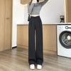 Women's Casual Ice Silk Pleated High-Waisted Pants - Summer Petite, Thin & Slimming Suit Pants