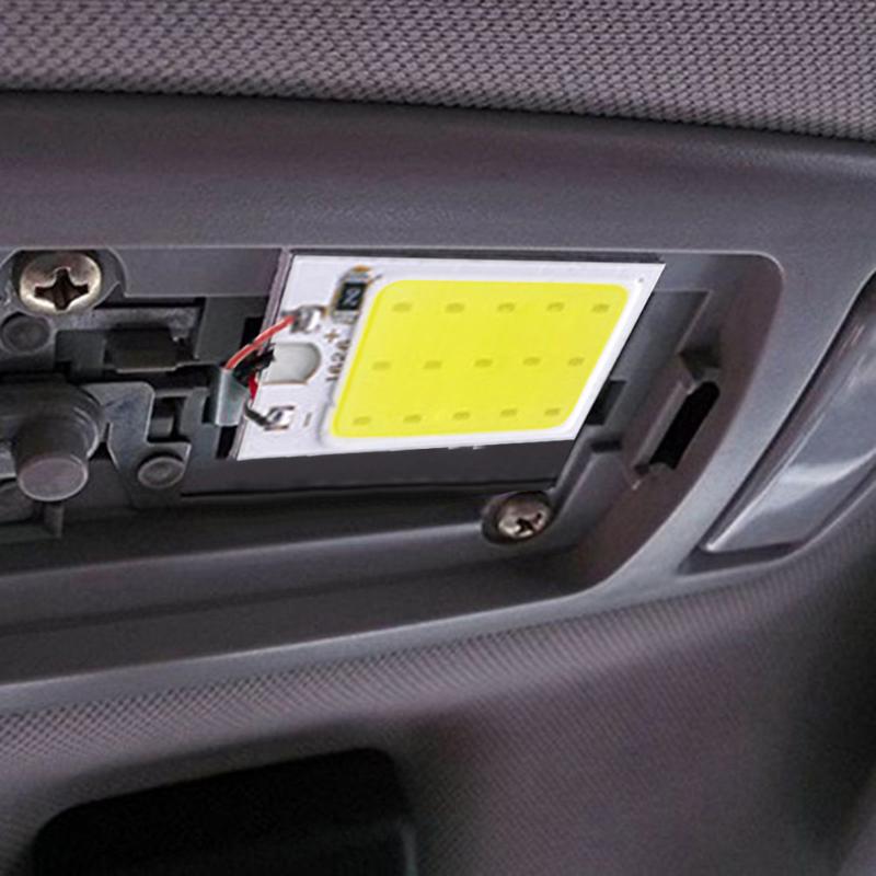 Car Interior Led Panel Light Kit Super Bright Cob Universal Adapters For Auto Dome Trunk Lighting Replacement