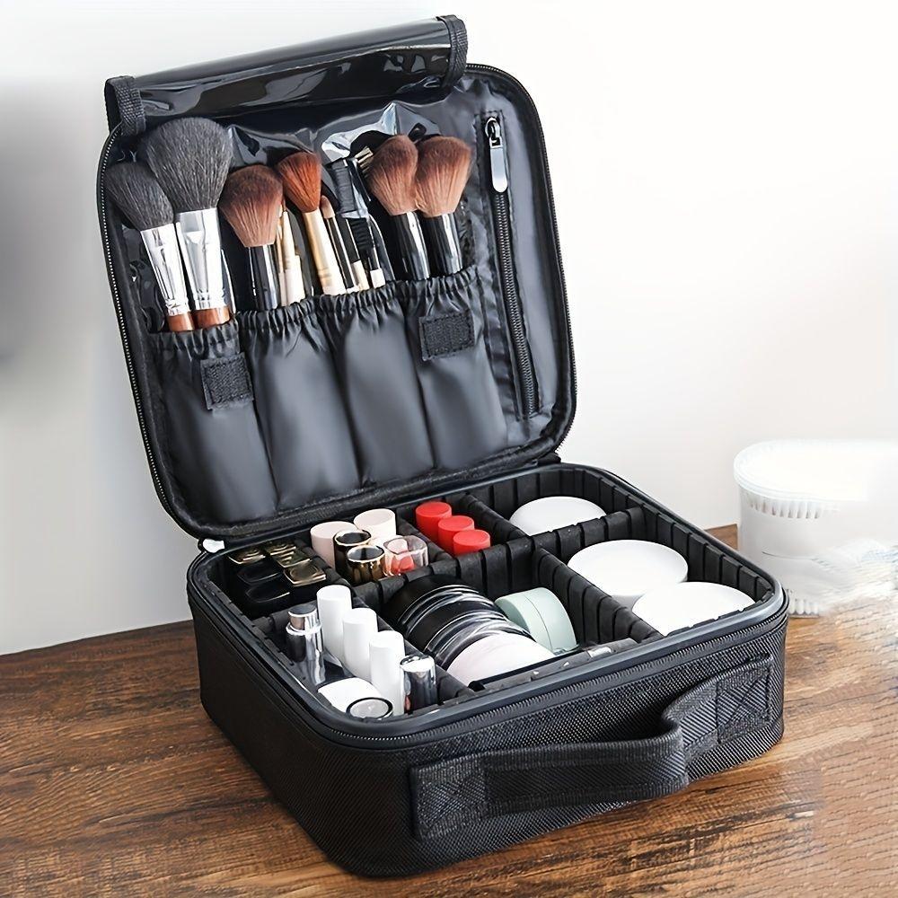 Makeup Case Large Makeup Bag Professional Train Case Travel Cosmetic Organizer Brush Holder Waterproof Makeup Artist Storage Box