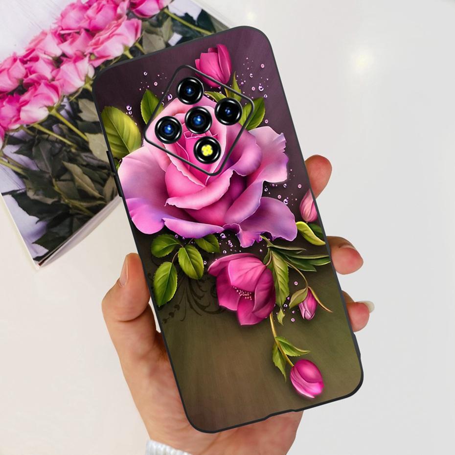 Lovely Painted Case For Infinix Zero 8 8i X687 X687B Soft TPU Back Cover For Infinix Zero8 Zero8i Black Silicon Phone Cases