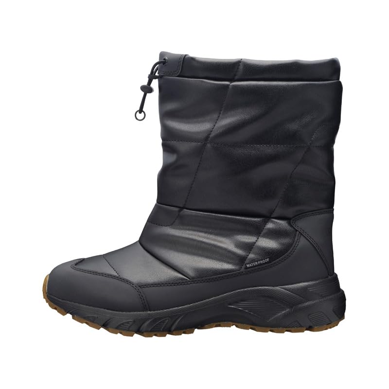 SPALDING Men's Waterproof Snow Boots, Wide Width, 6E, SFW 4140, Black, Size 25.5 Cm