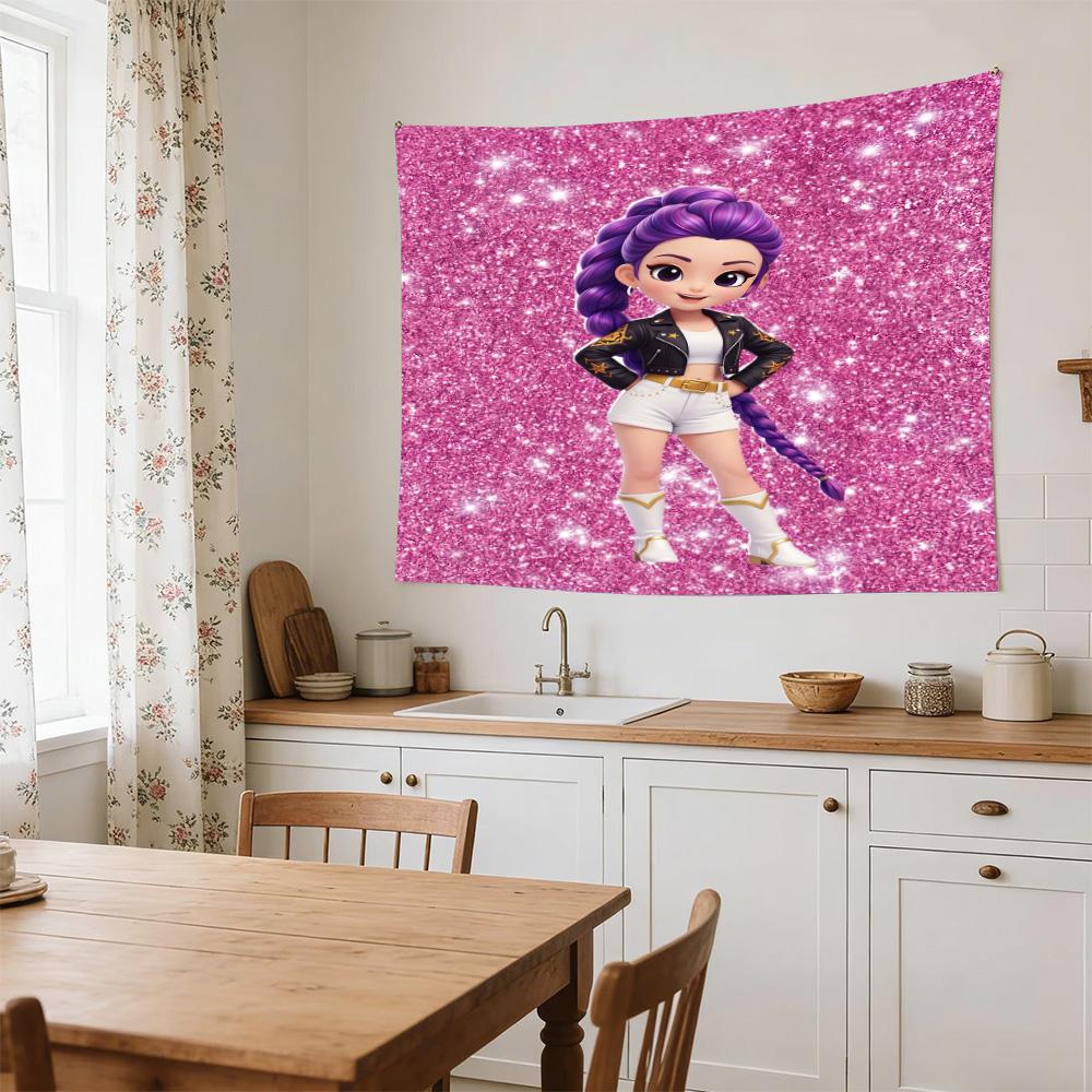 K-pop Fashion Fusion Decorative Wall-Hanging Tapestry, Home Ornament for Living Room,Dorm and Fan Parties,Multi-style,celebrities,cartoons,music,sport