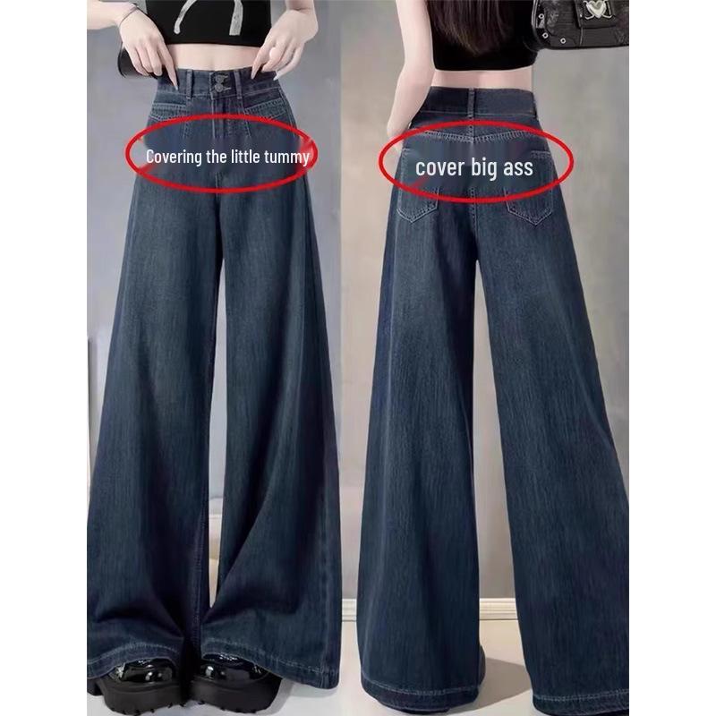 

Autumn 2024 Plus Size Women s Retro High Waist Wide Leg Jeans 4XL