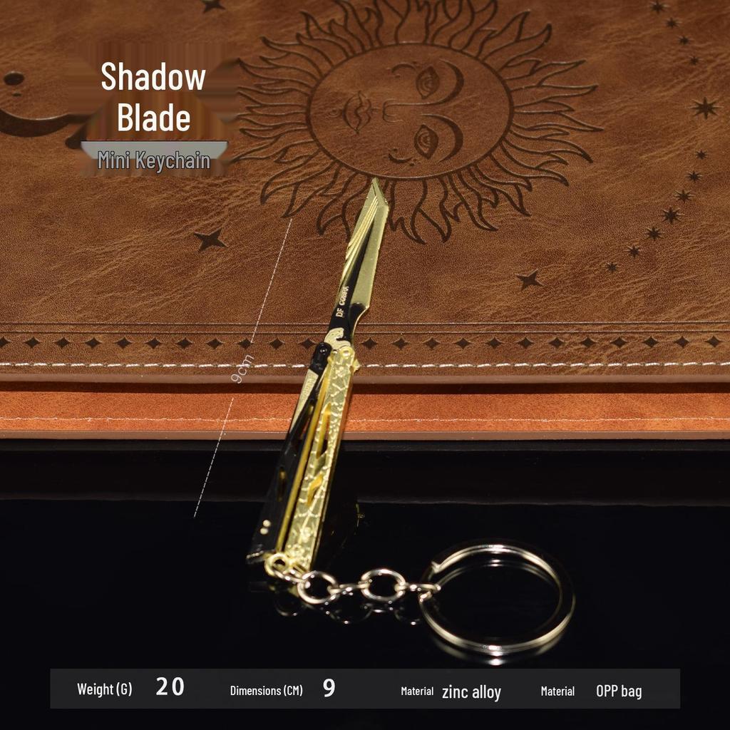 Mini Metal Shadow Blade Keychain Ornament Toy