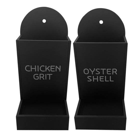 Chicken Oyster Shell Grit Feeder 3D Printed Dual-Purpose Hanging Chicken Feeder Trough Precision Nutrition Gravities Poultry Feeder Coop Accessories