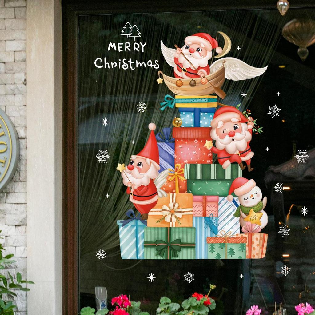 Christmas Tree Wall & Window Stickers: Snowflake Decals & Gifts