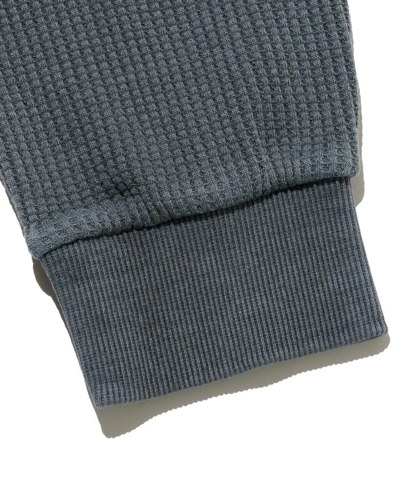 Otherfits Cozy Waffle Pig Dyed Zip-Up Hoodie (Navy)