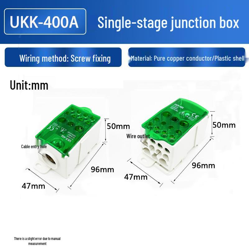 High Current Multi-Out DIN Rail Single-Pole Distribution Box: UKK 80A, 125A, 160A, 250A, 400A, 500A