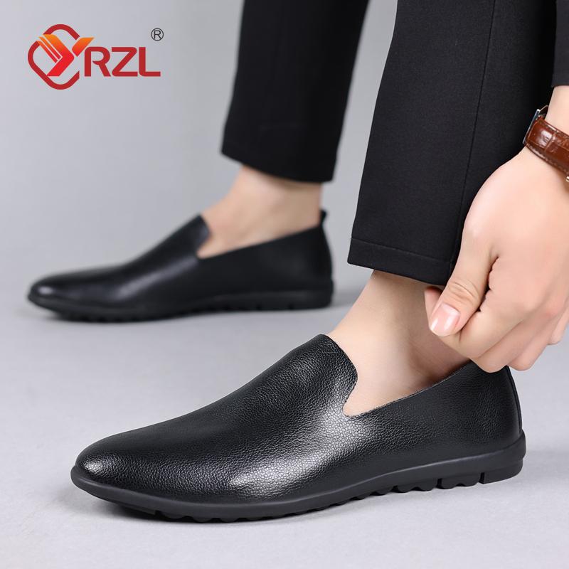 Leather Men Shoes Casual Black Formal Mens Loafers Moccasins Italian Comfortable Big Size 46 Slip On Male Loafers Shoes