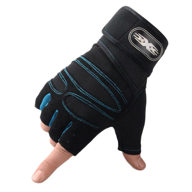 Gym Fitness Heavyweight Training Gloves Men and Women Body Building Half Finger Non-Slip Gloves Wrist Support Weightlifting Athletic