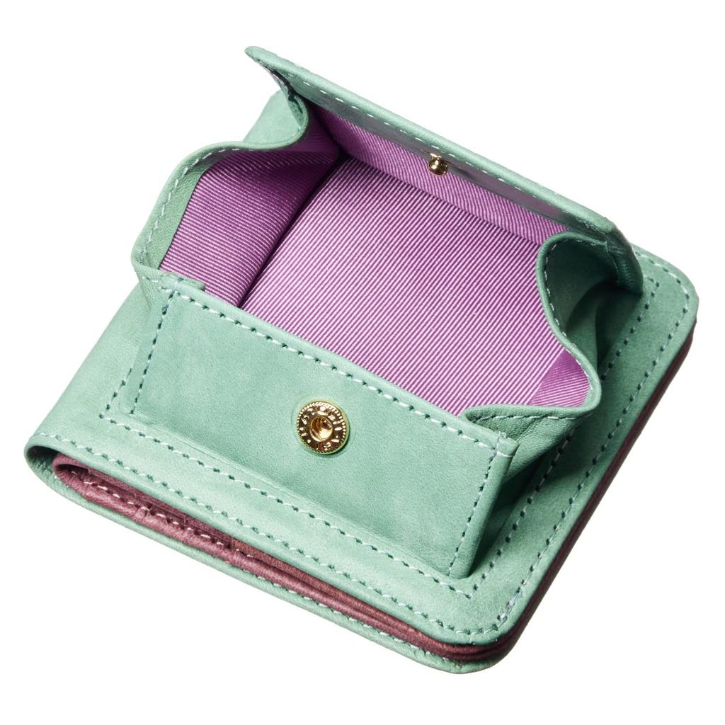 Italian IL PONTE Cowhide Leather Maya Bifold Mini Weighing Just Color Gaping Bill Perfect As a Boxed [VOICE] Women's Wallet, 66g, Combination,