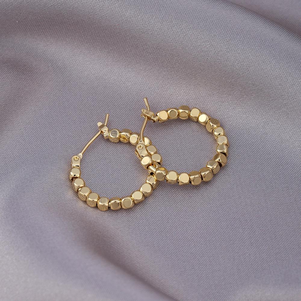 Elegantní náušnice s jehličkou ze stříbra 925: Všestranné francouzské kruhy v měděné barvě s více styly pro sofistikovaný vzhled