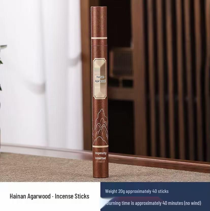 20g Agarwood & Sandalwood Incense Sticks with Natural Mugwort - Non-Mosquito Repellent, Tibetan & Buddhist Incense for Indoor Use