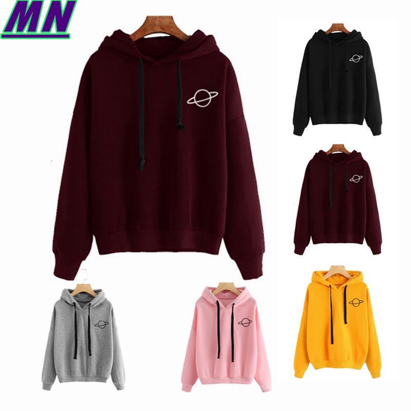 

Женщины Мода Завод Печатные Hoodies Длинный рукав Плюс Размер Sweatshirts Топы