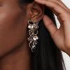 Elegant Silver Needle Diamond Tassel Earrings - Niche High-End Light Luxury Design