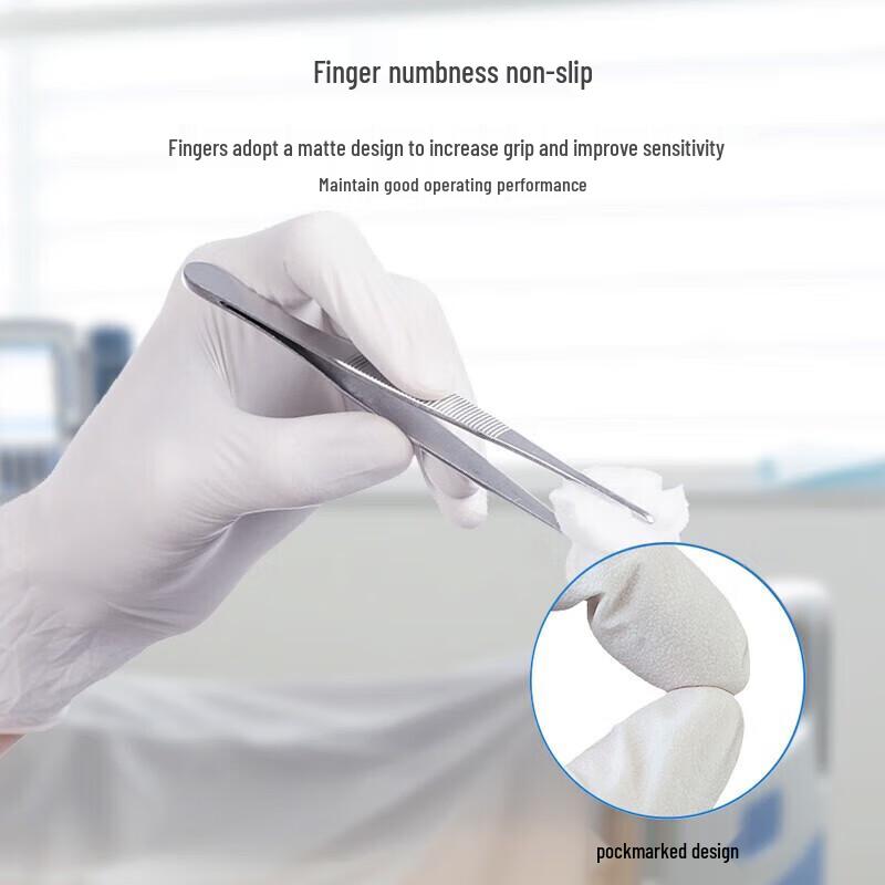 Moli Disposable White Nitrile Gloves