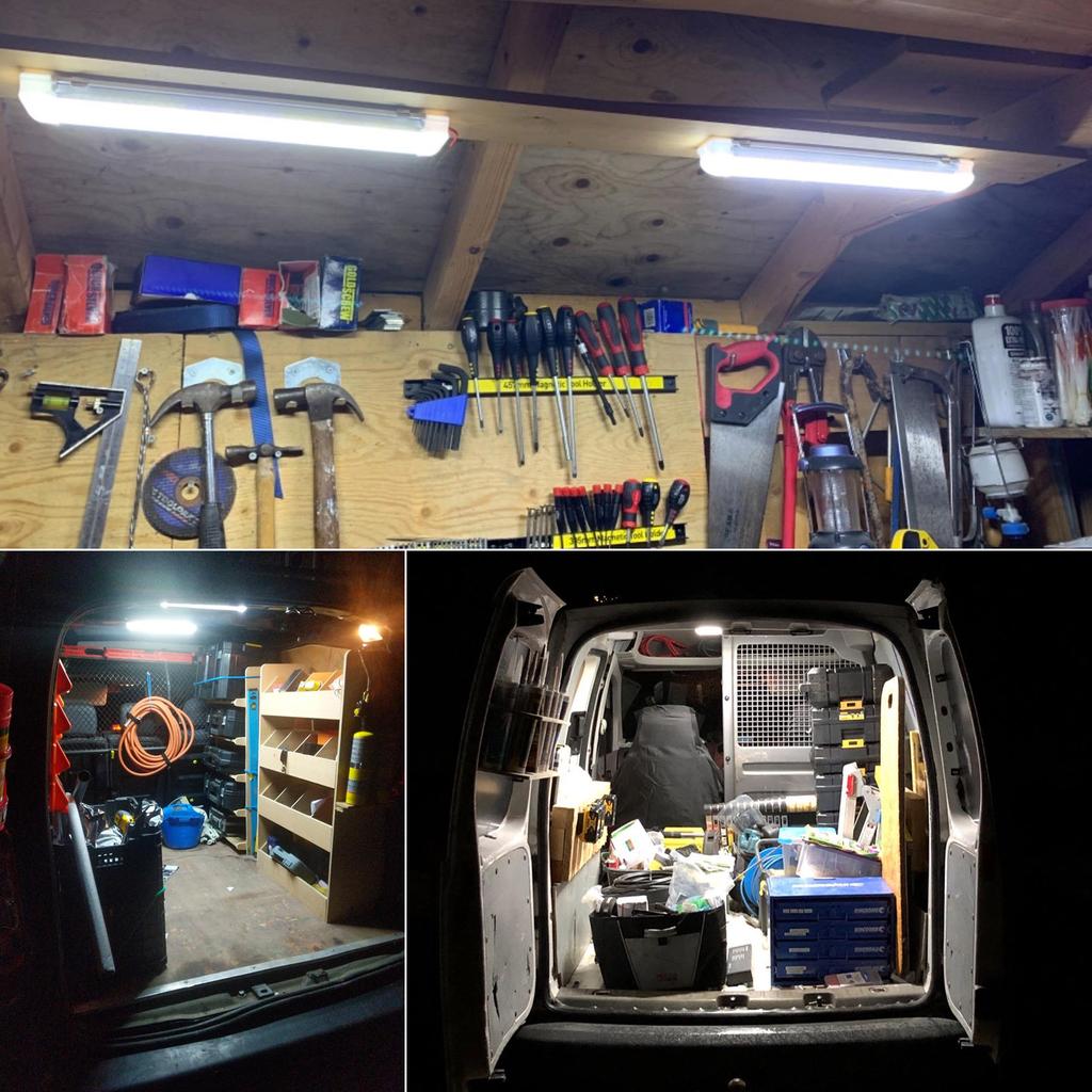 2ks 108 LED interiér auta Bílý pruh světelný pruh Lampa interiéru auta s vypínačem Zap/Vyp Dodávka Kabina Nákladní Nákladní Nákladní Obytný člun Obytný člun